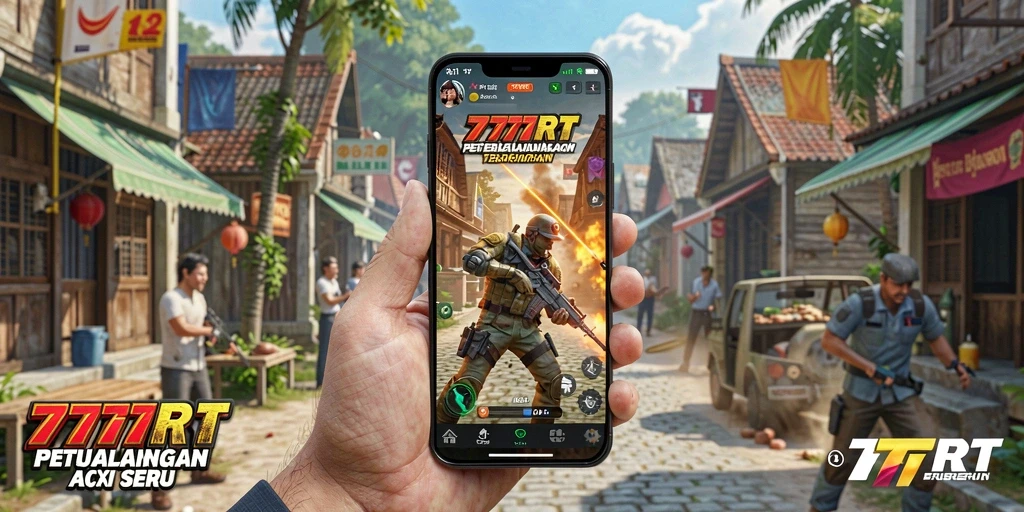Gameplay aksi mendebarkan di dalam 777RT dengan pertarungan seru.