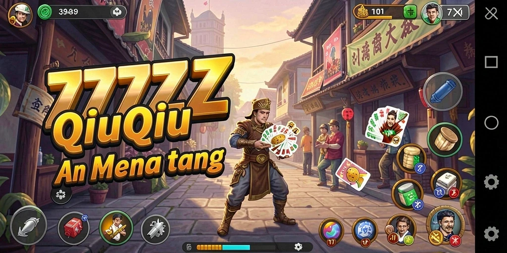 Screenshot permainan QiuQiu yang mendebarkan dengan grafis menarik.
