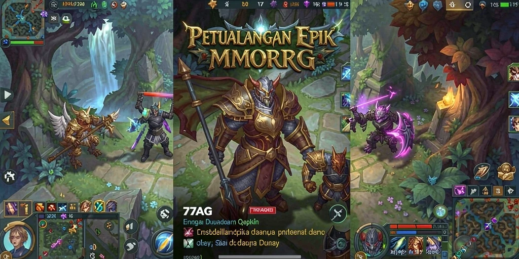 Tampilan gameplay 77AG yang penuh aksi dan petualangan MMORPG.