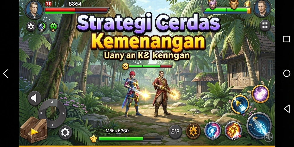 Gameplay seru dalam 8364 menantang strategi Anda di arena pertempuran.