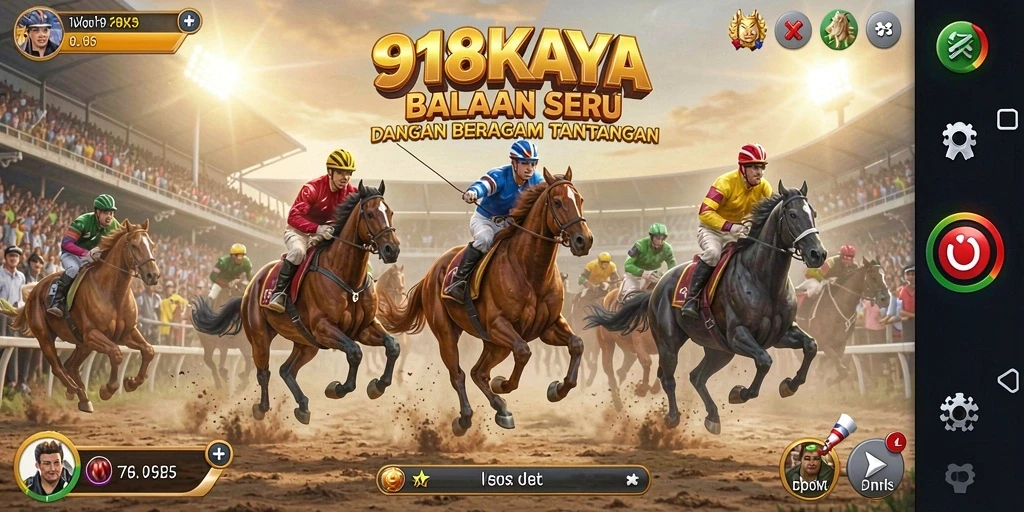 Tampilan gameplay balap yang menegangkan dan penuh aksi di 918KAYA.