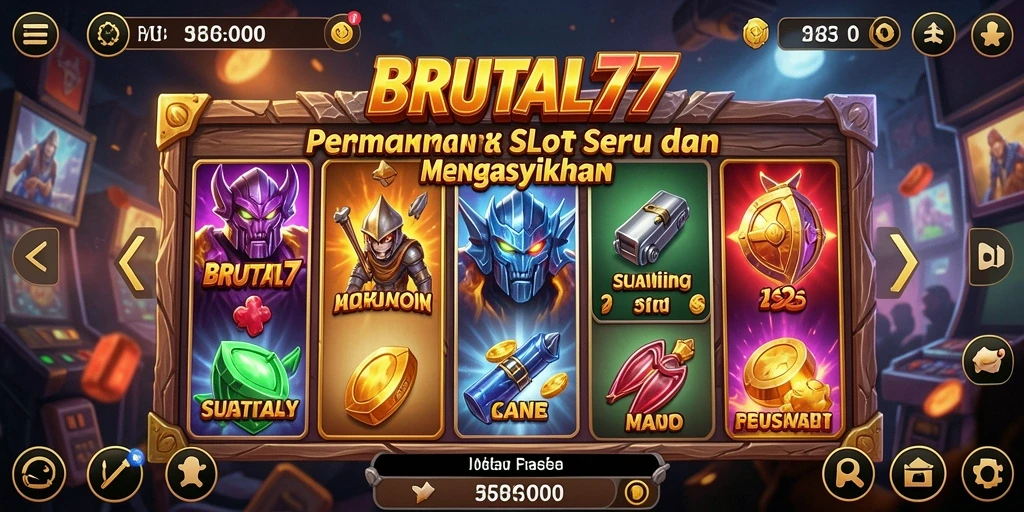 Tampilan menarik dari gameplay Slot BRUTAL77 yang seru.