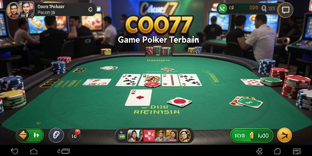 Tampilan gameplay Poker yang mendebarkan di COO77.