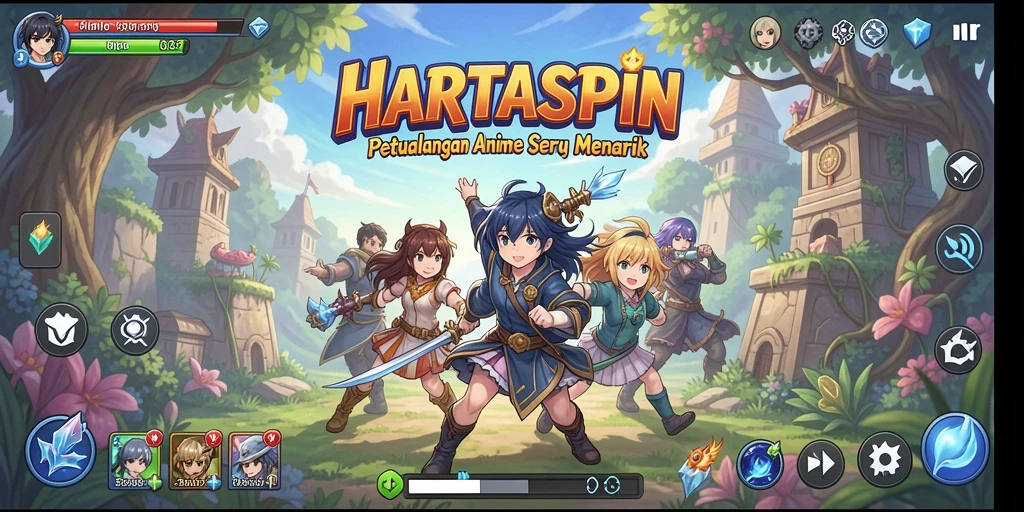 Tampilan gameplay HARTASPIN yang memukau dan penuh aksi.