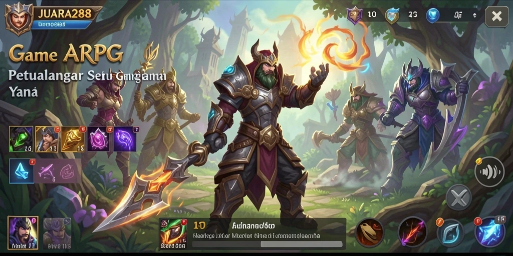Screenshot gameplay JUARA288 yang menampilkan pertarungan epik.