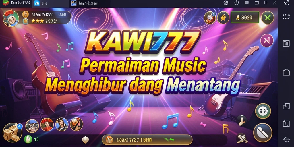 Tampilan antarmuka permainan KAWI777 yang menarik dan penuh warna.