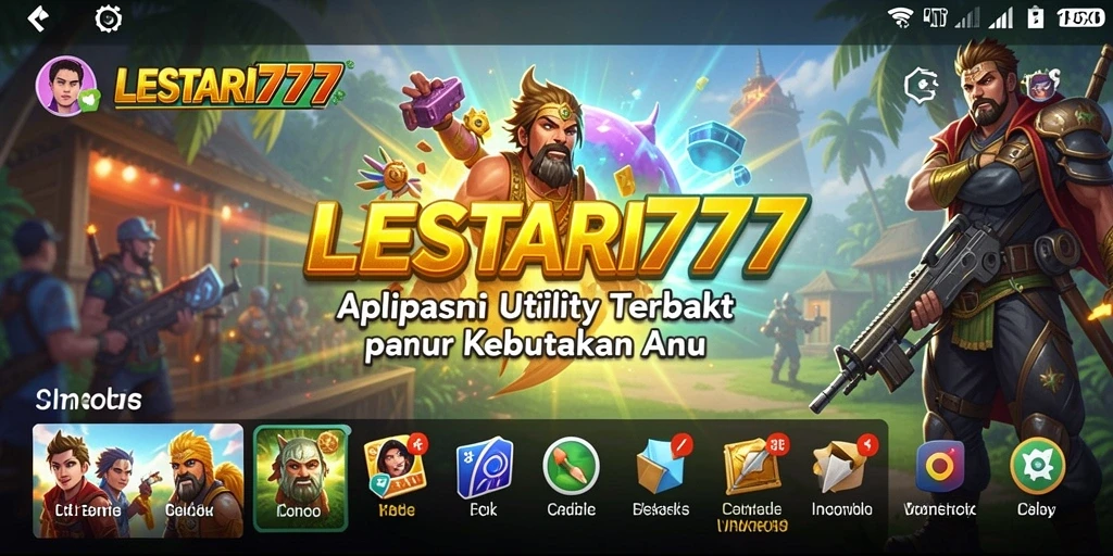 Tampilan utama aplikasi LESTARI777 dengan fitur Utility yang memudahkan penggunanya.