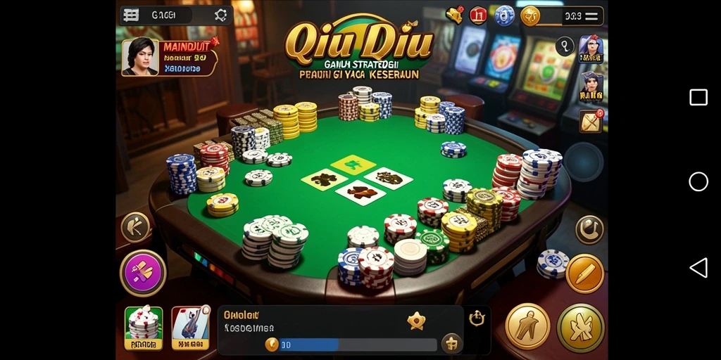 Tampilan menarik dari gameplay MAINDUIT dalam QiuQiu.