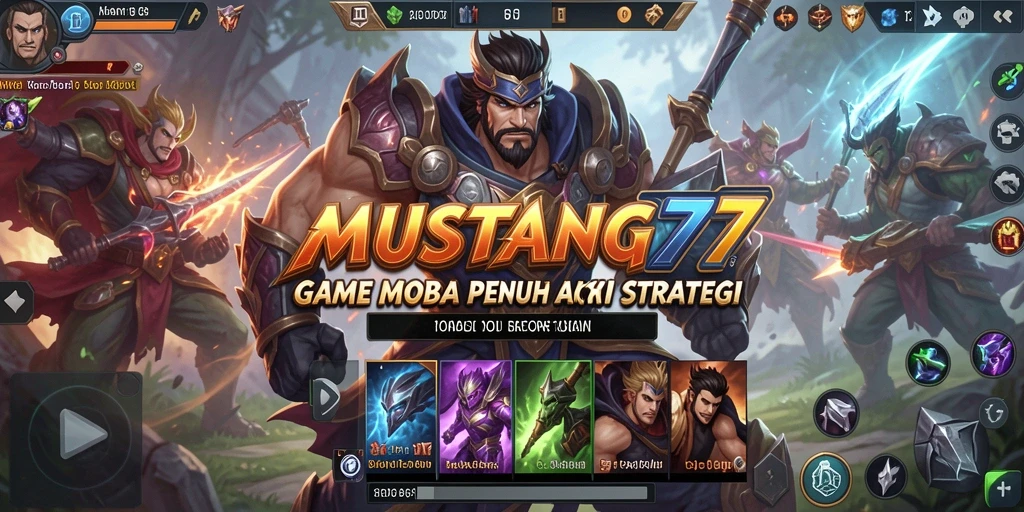 Screenshot gameplay MUSTANG77 menampilkan aksi pertarungan yang mendebarkan.