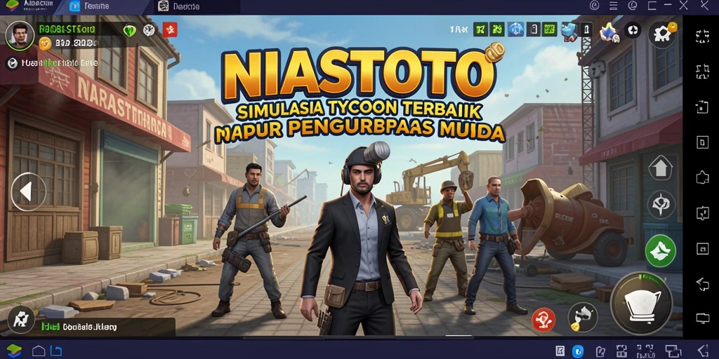 Tampilan gameplay NIASTOTO dengan berbagai bisnis yang menarik.