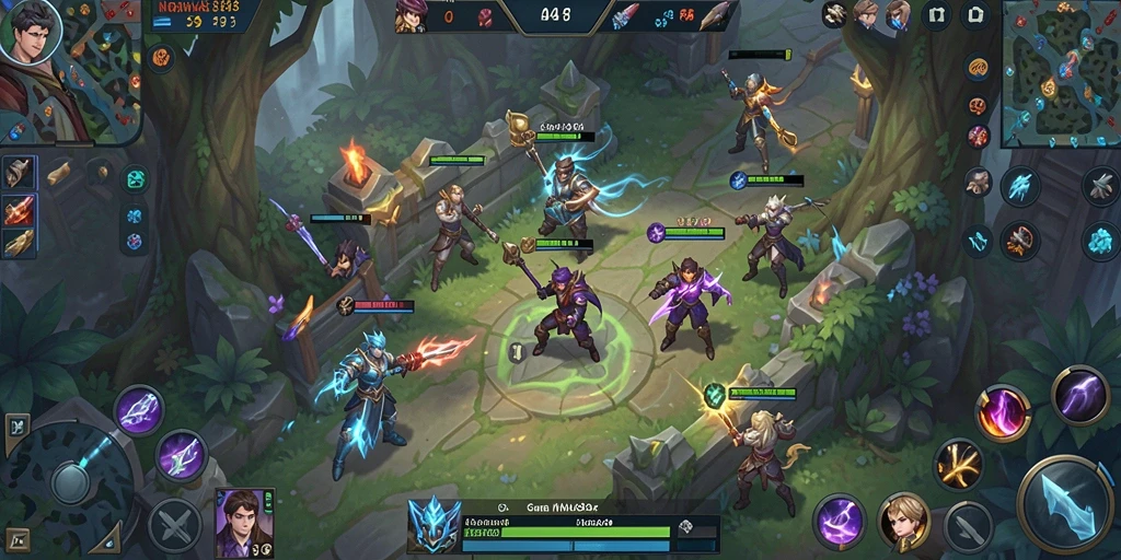 Tangkapan layar gameplay NONA88 menampilkan pertarungan seru antar karakter.