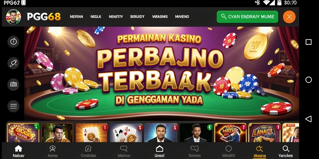 Tampilan gameplay PGG68 yang menakjubkan dalam suasana Kasino.