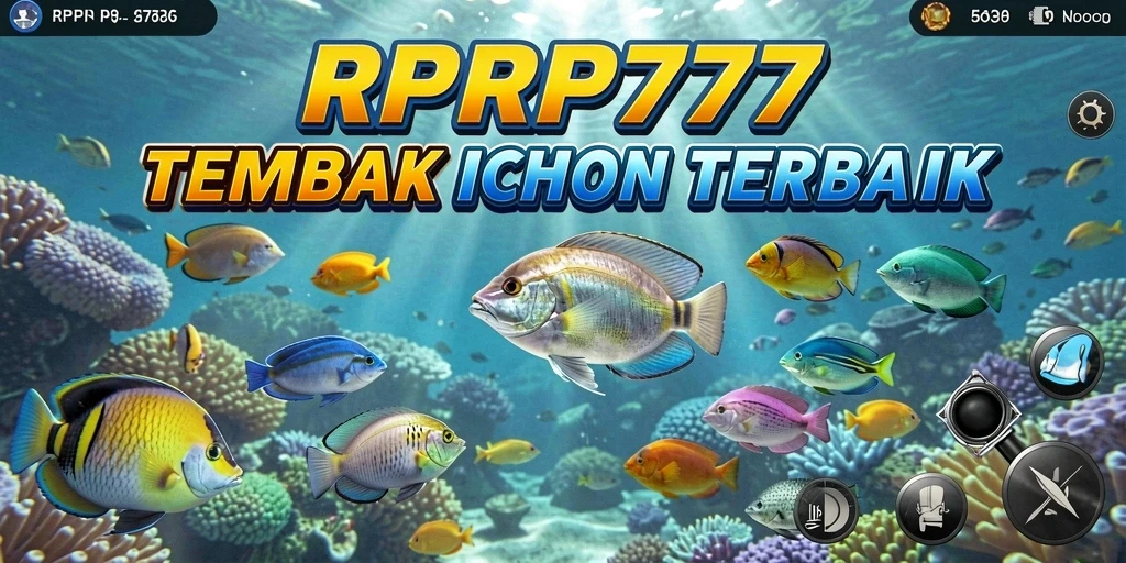 Tangkapan layar permainan Tembak Ikan penuh warna dan dinamis.