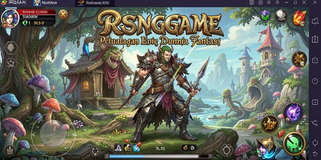 Menampilkan aksi mendebarkan dalam gameplay RPG RSNGAME.