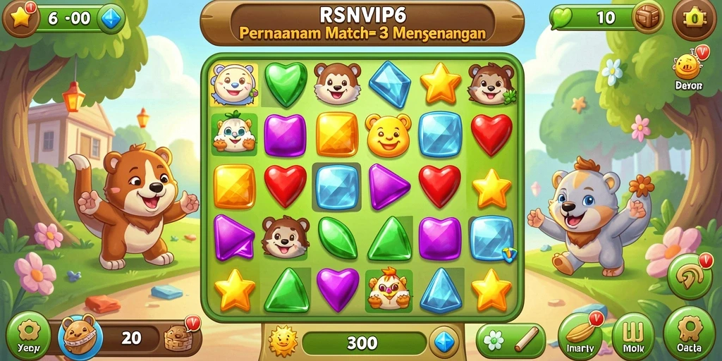 Tampilan gameplay menarik dari permainan Match-3 RSNVIP6.