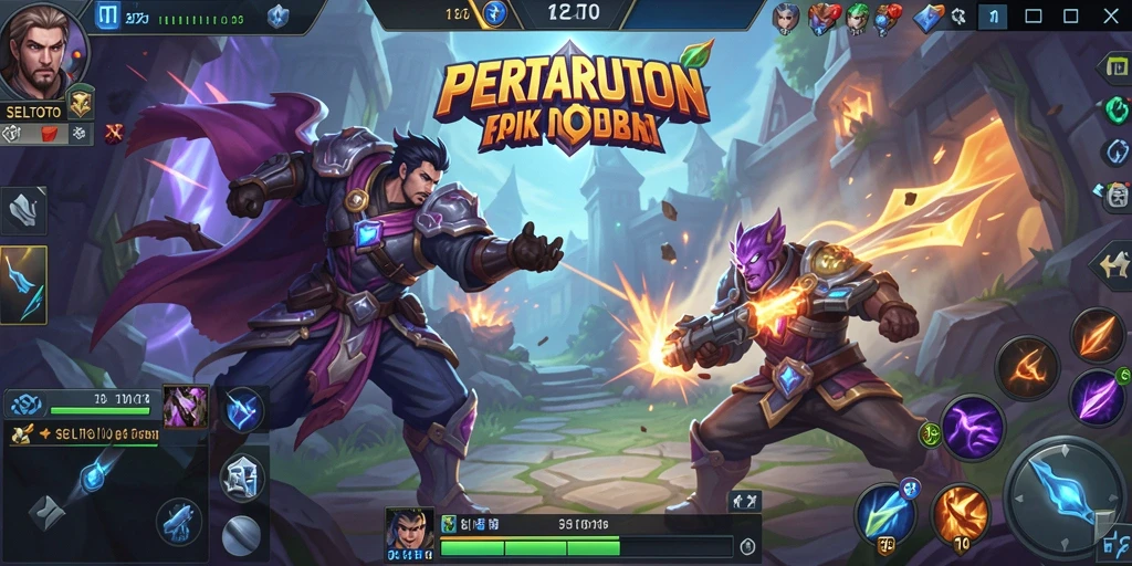 Gameplay MOBA seru di SELTOTO dengan karakter unik.