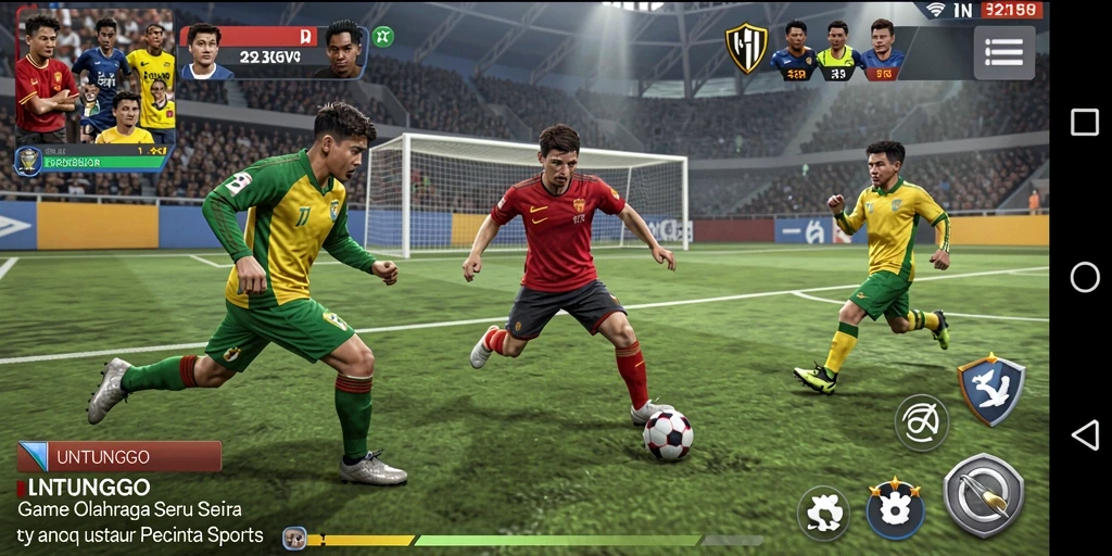 Tampilan gameplay UNTUNGGO yang dinamis dan menarik.