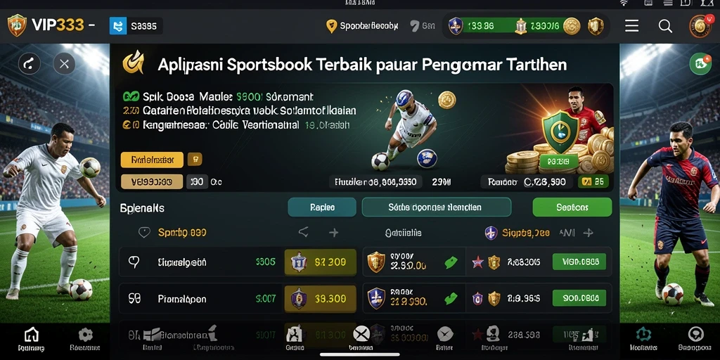 Tampilan permainan Sportsbook yang menarik dan interaktif.